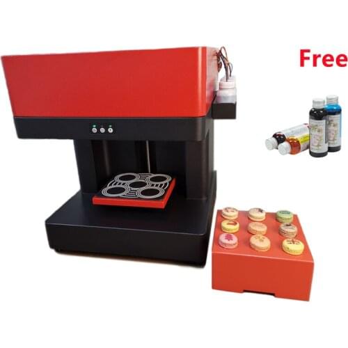 4 cups coffee printer printing machine coffee art inkjet printer with CISS for DIY coffee, cake, milktea, pizza, chocolate