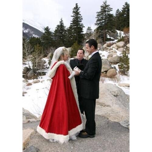 Red faux fur coat custom Christmas Party bridal coat wedding coat warm shrug shawl winter scarves wedding cloak wrap shawl
