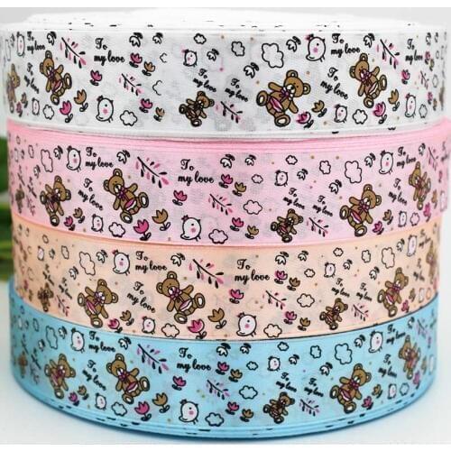 20 yard 25mm printed ribbon set DIY Handmade bows fabric sewing crafts christmas ribbons for home