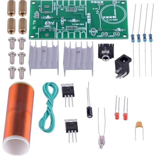 LETAOSK 3.5 socket Music Play Toy 15W DIY Mini Tesla Coil Plasma Speaker Electronic Project Kit Copper&Metal&Plastic