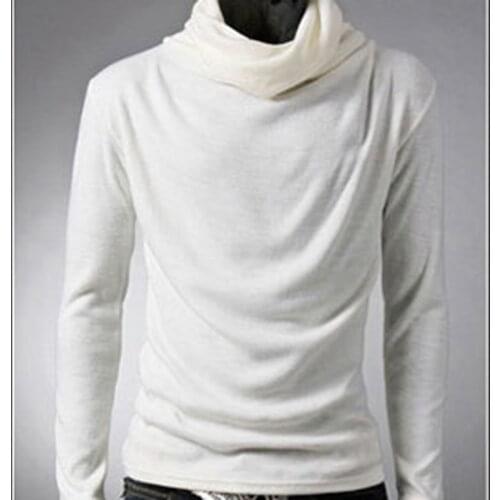 2021 Winter New Mens Turtleneck Sweaters Solid Color Fashion Knitted Pullovers Men Casual Sweater Male Autumn Knitwear