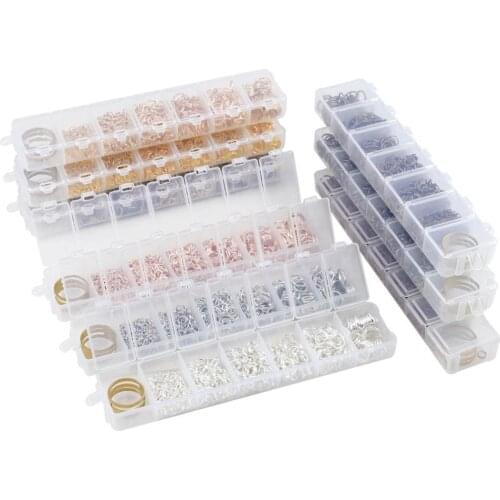 Jewelry Findings Accessories Kit Box Set Ear Hook Crimp End Cap Jump Rings Lobster Clasp Pins Tools For Jewelry Making