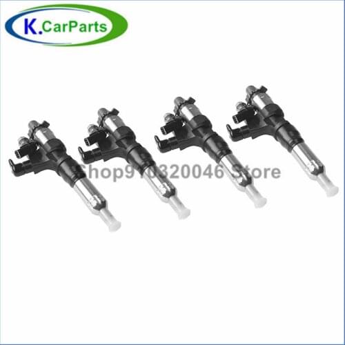 4PCS New Fule Injector 23670-E0010 09500-06593 Fits For Hino JO8E Kobelco SK3008 23670E0010