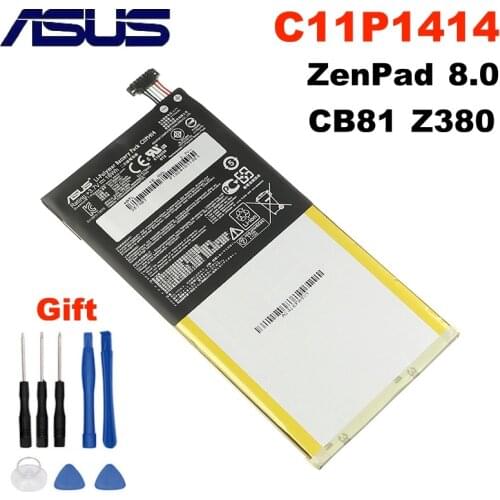 Original ASUS C11P1414 Battery Laptop Battery For ASUS ZenPad 8.0 CB81 Z380 4170mAh High Capacity Batteries + Free Tools