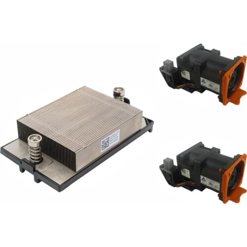 Original server heatsink 1U CPU radiator 0N6YNR 0M112P N6YNR M112P and 2pcs cooling fan 014VG6 0F1YN7 14VG6 F1YN7 For DELL R620