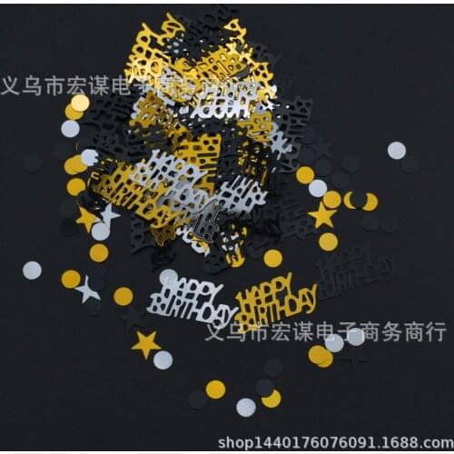 Happy birthday/15 grams Sequins PVC Flat for DIY Card Making Craft Color Collection