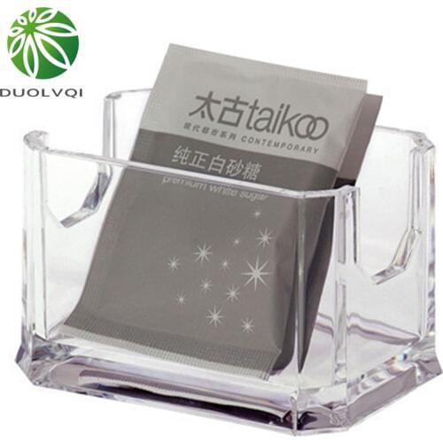 Duolvqi Practical Tea Bag Box Plastic Sugar Seat Eco-friendly Tea Sugar Bag Box Exquisite Solid Sugar Box Useful Kitchen Gadget