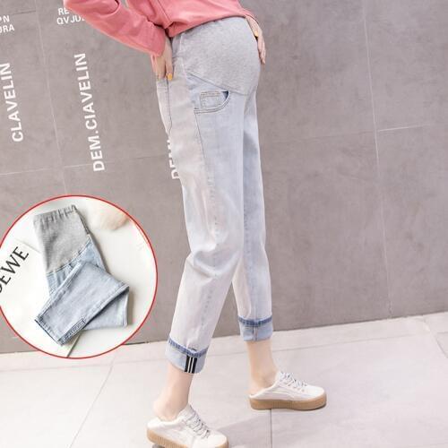 Straight Jeans Maternity Haren Pants For Pregnant Women Clothes Boyfriend Pregnancy Trousers Denim Jeans Maternity Clothing 2020