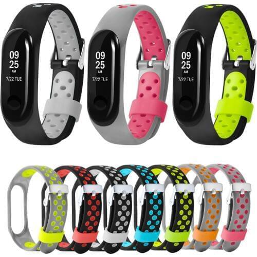 Xiaomi Mi Band 3 Strap Silicone Watchband for Miband 3 Bracelet Breathable Sport Wrist Band Accessories