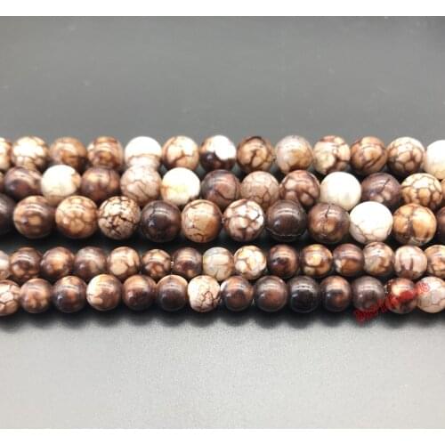 Fctory Price Natural Stone Leopard Skin Agat Round Loose Beads 8 10 12 14mm 6 8 10 12mm Pick Size For Jewelry Making diy