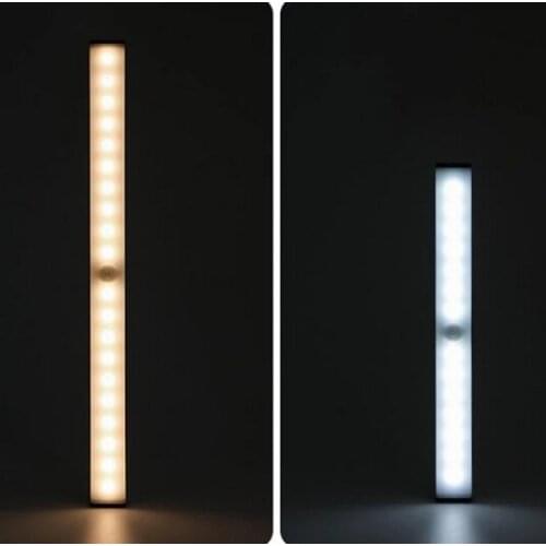 LED Night Light Motion Sensor Wireless USB Rechargeable 20 30 40 50cm Night lamp For Kitchen Cabinet Wardrobe Lamp