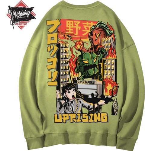 Hoodies, Sweatshirts Men Hip Hop Japanese Harajuku Cartoon Monster Streetwear Summer Tops Cotton Oversized HipHop Hoodies men