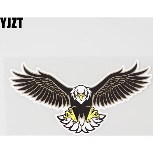YJZT 15.5CMX7.9CM Flying Eagle PVC Decal Creative Modeling Car Sticker Graphical 11B-0352