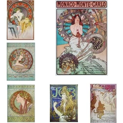 Alphonse Mucha Canvas Painting Posters and Canvas Prints for Women Wall Art Pictures for living room Home Decor Cuadros