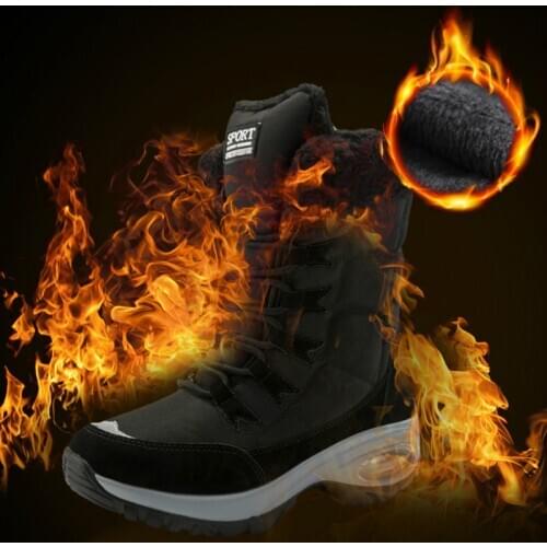 Women Boots Winter Keep Warm Quality Mid-Calf Snow Boots Ladies Lace-up Comfortable Waterproof Booties Chaussures Femme Boots