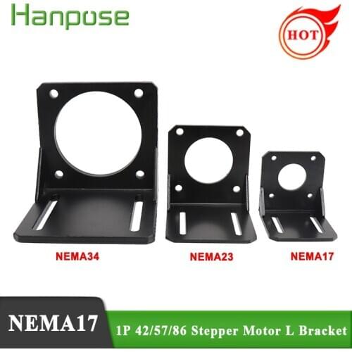 Free shipping 1pcs stepper motor NEMA17 NEMA23 NEMA34 for 42 57 86 stepper motor Mounting L Bracket Mount housing