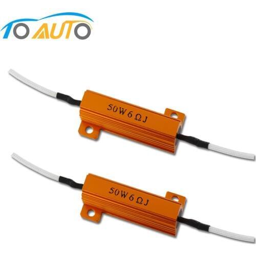 2PCS LED Canbus BA15S BAU15S BAY15D Decoder 50w 6ohm Load Resistor Anti-Flashing Error Canceller Adapter For Signal Light 12V