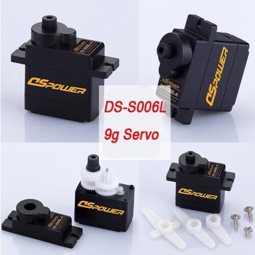 3/5/10PCS DS-S006L 9g Clutch Plastic Micro Servo Digital Steering Gear 180 Degree Model for RC Aircraft Accessories