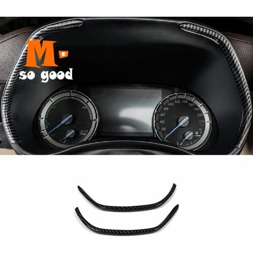 ABS Carbon fiber For Toyota Highlander Kluger 2021 2022 interior Accessories Car Dashboard decor Cover sticker Trim strips