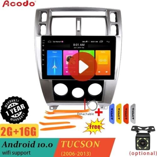 ACODO 2G RAM+16G ROM Android 10.0 Car Radio Multimedia Player For Hyundai tucson 2006-2013 Navigation GPS 2 din