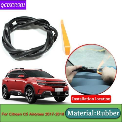 Car-styling For Citroen C5 Aircross 2017 2018 Anti-Noise Soundproof Dustproof Car Dashboard Windshield Sealing Strip Accessories