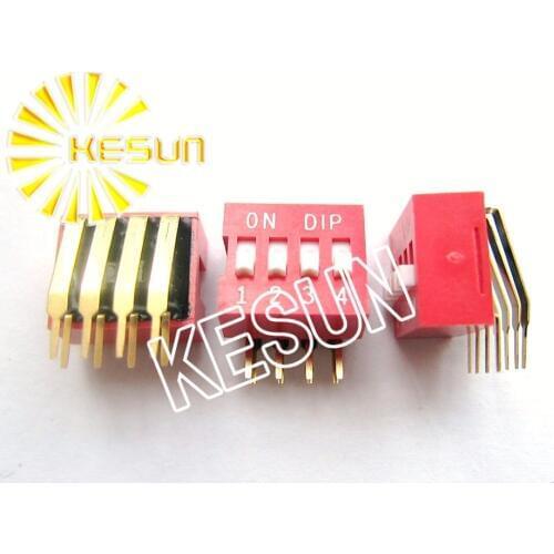 FREE SHIPPING 10PCSx 100% Original DA-04 4P 2.54mm SPST Right Angle DIP Switch DA-04-V