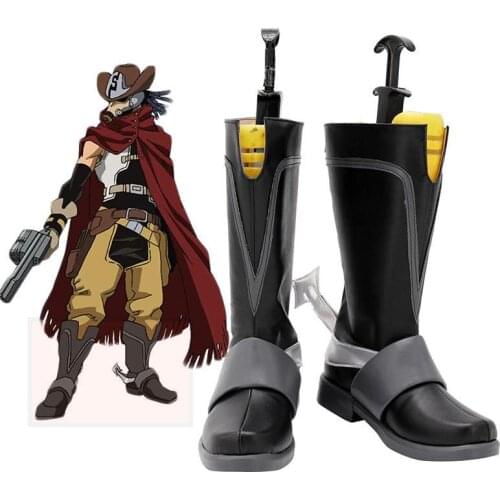 My Hero Academia Snipe Anime Cosplay Boots Black Shoes Custom Made Any Size For Halloween Carnival Accessories