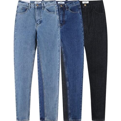 Slim Girls Soft Cotton Pants 2021 Spring-Autumn Fashion Office Ladies Casual Jeans Trousers Streetwears Women Straight Pants