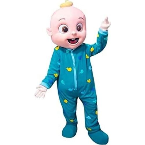 Baby JJ Cocomelon Boy Mascot Costume Adult Cartoon Character Outfit Attractive Suit Plan Carnival Birthday Gift for Party Events