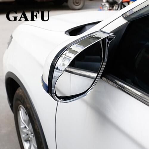 For Toyota Yaris 2020 ABS Chrom Rearview Mirror Visor Rain Eyebrows Cover Sun Rain Guard Shield Deflector 2Pcs