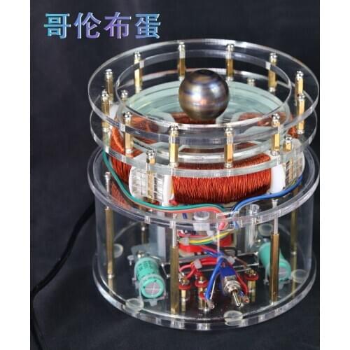 Induction motor model Tesla Columbus egg display explaining rotating magnetic field