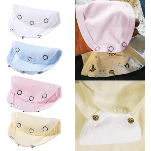 4Pcs/Set Lovely Baby Boys Girls Kids Jumpsuit Diaper Lengthen Extender Extension Solid Soft Jumpsuit Bodysuit Extender