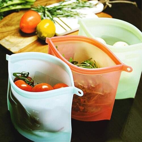 Reusable Container fresh-keeping preservation multi-function fruit and vegetable storage sealing bag BPA Free