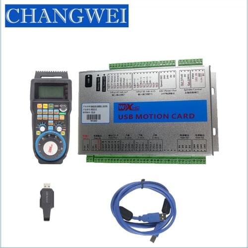 Mach3/4 USB Cable CNC Controller Core synthesis controller+Wireless Digital Display Handwheel laser flame,plasma cutting machine