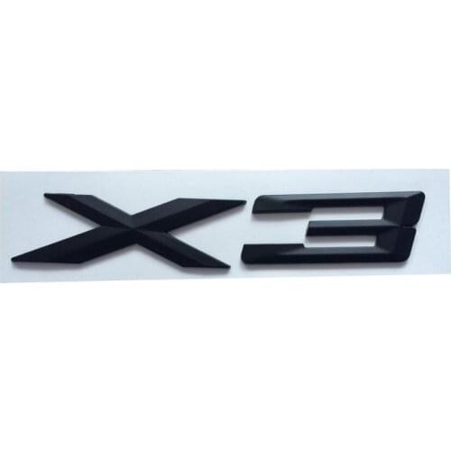 Matt Black ABS Number Letters Word Car Trunk Badge Emblem Letter Decal Sticker for BMW X3