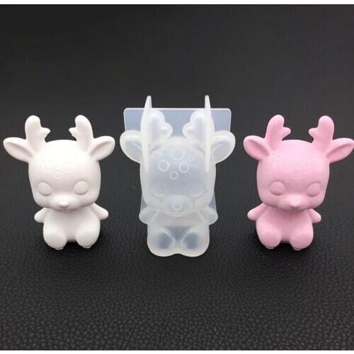 Multi Purpose Soap Mold Silicone DIY Baking Tools Three-Dimensional Cake Mould Plum Blossom Deer Kitchen Supplies