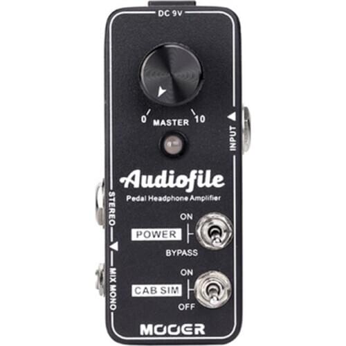 MOOER Audiofile Guitar Effect Pedal Headphone Amplifier Effect Pedal Built-in Analog Speaker Cabinet Simulation True Bypass