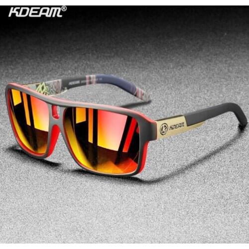 KDEAM Fashion Square Polarized Sunglasses Men Women New Sport Style Sun Glasses Male Outdoor Travel 100% UV Lens Goggles CE H38