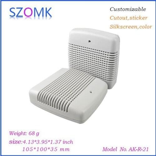 Wall mounting abs electronics plastic enclosure (10 pcs) 105*100*35mm szomk 2015 new plastic project box, electrical