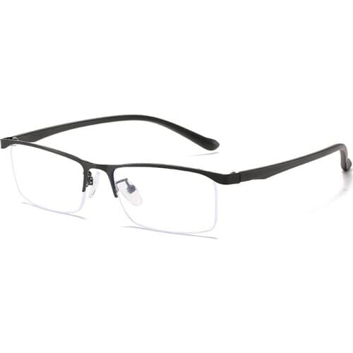Myopia Glasses Half Frame Women Men Metal Student Finished Short-sighted Anti Blue Eyewear -1 -1.5 -2 -2.5 -3 -3.5 -4 -5 -5.5 -6