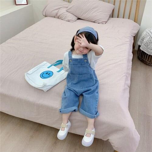 Baby Girl Solid Denim Overalls Child Jean Bib Pants Infant Jumpsuit Childrens Clothing Kids Overalls Autumn Girls Outfits