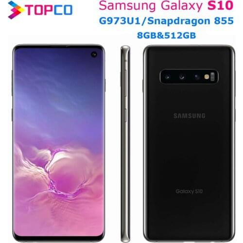 Samsung Galaxy S10 G973U G973U1 512GB Original Unlocked Mobile Phone Snapdragon 855 Octa Core 6.1" Triple Cameras 8GB RAM NFC