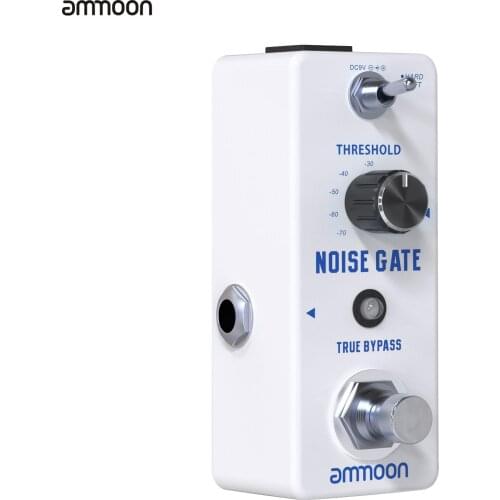Ammoon NOISE GATE Noise Reduction Guitar Effect Pedal 2 Modes(Hard/Soft) Full Metal Shell True Bypass for Bass Electric Guitar