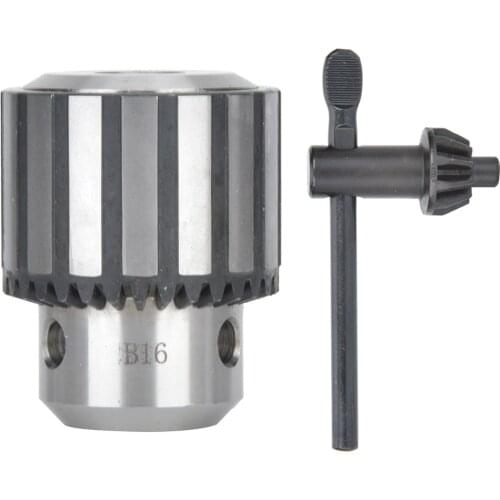 B16 0.5-13mm Manual Mini Drill Chuck Adapter CNC Lathe Accessories Thread Taper Mounted Clamping Chuck Drill Holder With Key