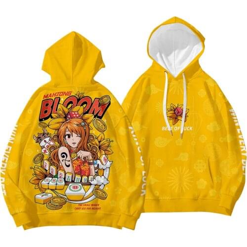 Hoody Fashion Mens Yellow Print Long Sleeve Loose Sweatshirts Cool Warm Soft Hoodies XXS-6XL