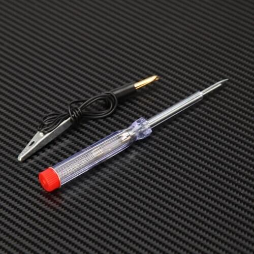 POSSBAY 1x Auto Car Truck Motorcycle Transparent Circuit Voltage Tester Test Pen Car Diagnostic Tools Fuses Test DC 6-24V