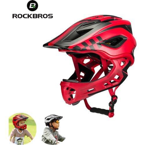 Rockbros Kids Bike Helmet 2 in 1 Child Cycling Bicycle Helmet With 3 Layers Protection Boy Girl Safety Helmet Casco Ciclismo
