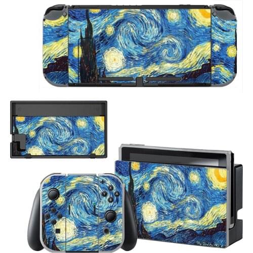 Starry Sky Night Screen Protector Sticker Skin for Nintendo Switch NS Console Dock Charger Stand Holder Joy-con Controller Vinyl