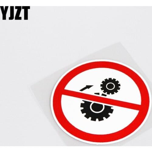 YJZT 10CM*10CM Cartoon Reflective PVC Prohibit Rotation Car Sticker Decal Decoration 13-0179