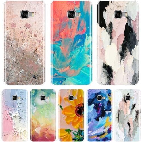 Back Cover For Samsung Galaxy C5 C7 C8 Art Abstract Sunflower Graffiti Soft Phone Case Silicone For Samsung Galaxy C5 C7 C9 Pro